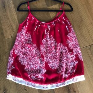 CAbi red strapped blouse